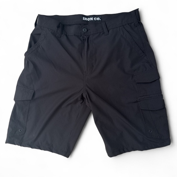 Iron Co. 4-Way Stretch Hybrid Cargo Short Size 36x11 Black Lightweight - Picture 1 of 3